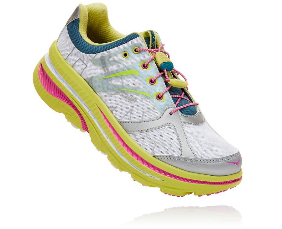 Hoka Australia One One OV X Bondi B - Womens Running Shoes White - FRGYQ-3295